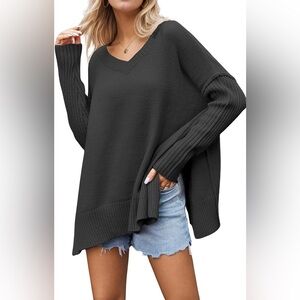 Black V-Neck Women’s Sweater - Brand Unknown